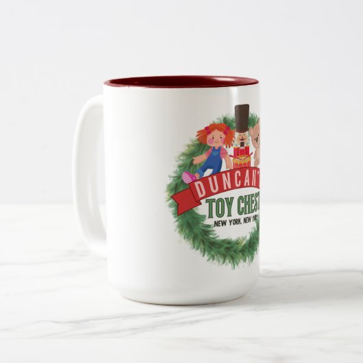 Duncan's Toy Chest Tasse (Vorderseite Links)