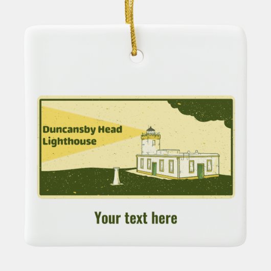 Duncansby Head Lighthouse Keramikornament (Vorderseite)