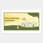 Duncansby Head Lighthouse Rechteckiger Aufkleber (Vorderseite)
