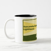 Duncansby Head Lighthouse Zweifarbige Tasse (Links)