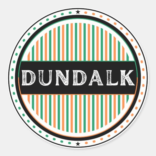 Dundalk City Pride Emblem – Irish Identity Runder Aufkleber (Vorderseite)