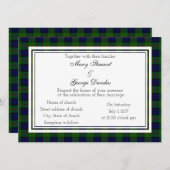 Dundas Scottish Wedding Einladung (Vorne/Hinten)