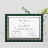 Dundas Scottish Wedding Einladung (Stehend Vorderseite)