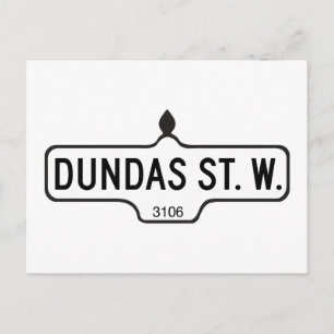 Dundas Street West, Toronto Street Sign Postkarte