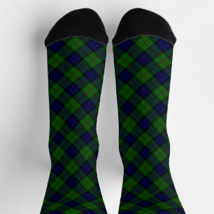 Dundas-Tartan blau-grün kariert Socken