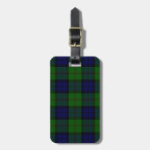 Dundas Tartan Blau kariert Gepäckanhänger (Vorderseite vertikal)