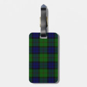 Dundas Tartan Blau kariert Gepäckanhänger (Rückseite vertikal)