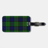 Dundas Tartan Blau kariert Gepäckanhänger (Rückseite horizontal)