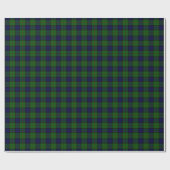 Dundas Tartan Blau kariert Geschenkpapier (Flach)