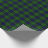 Dundas Tartan Blau kariert Geschenkpapier (Ecke)