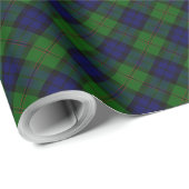 Dundas Tartan Blau kariert Geschenkpapier (Rolleneckpunkt)
