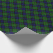Dundas Tartan Blau kariert Geschenkpapier (Ecke)