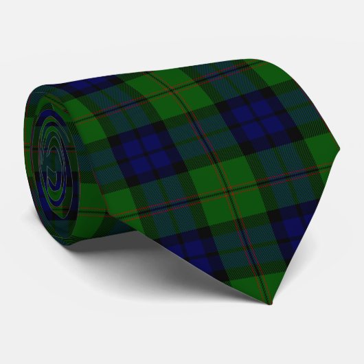 Dundas Tartan Blau kariert Krawatte (Gerollt)