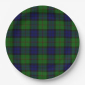 Dundas Tartan Blau kariert Pappteller (Vorderseite)
