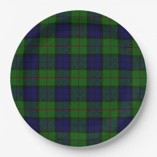 Dundas Tartan Blau kariert Pappteller