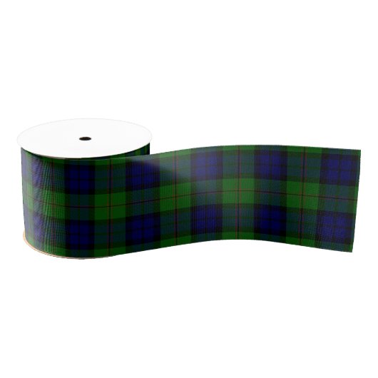 Dundas Tartan Blau kariert Ripsband (Spule)