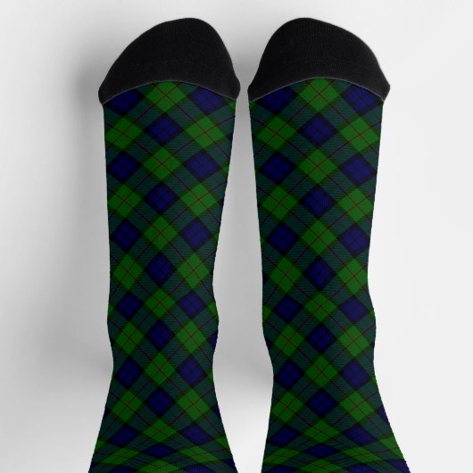 Dundas Tartan Blau kariert Socken (Oben)