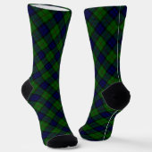 Dundas Tartan Blau kariert Socken (Gewinkelt)