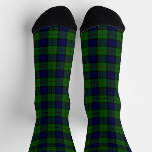 Dundas Tartan Blau kariert Socken (Oben)