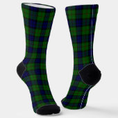 Dundas Tartan Blau kariert Socken (Gewinkelt)