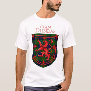 Dundas Tartan Scottish Kariert Lion Rampant T-Shirt