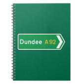 Dundee, BRITISCHES Verkehrsschild Notizblock (Vorderseite)
