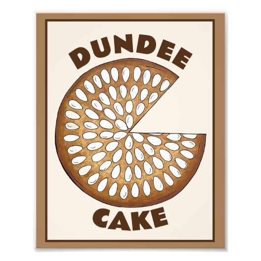 Dundee Cake Scotland Scottish Food Fruchtkuchen Fotodruck (Vorne)