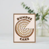 Dundee Cake Scotland Scottish Food Fruchtkuchen Postkarte (Stehend Vorderseite)