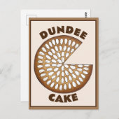 Dundee Cake Scotland Scottish Food Fruchtkuchen Postkarte (Vorne/Hinten)