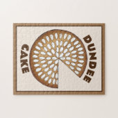 Dundee Cake Scotland Scottish Food Fruchtkuchen Puzzle (Horizontal)