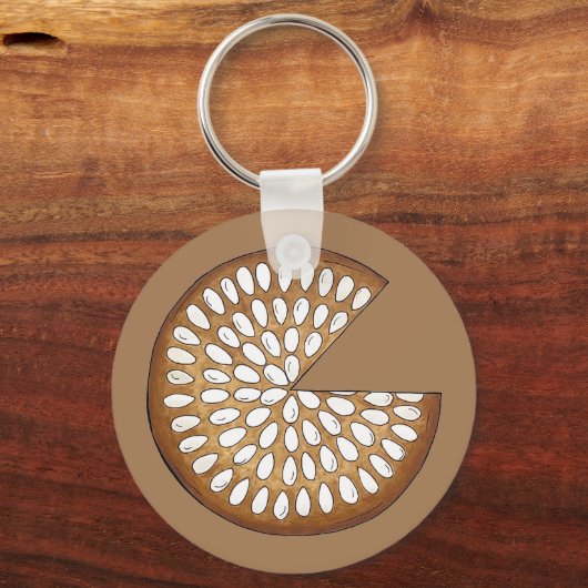 Dundee Cake Scotland Scottish Food Fruchtkuchen Schlüsselanhänger (Rückseite)