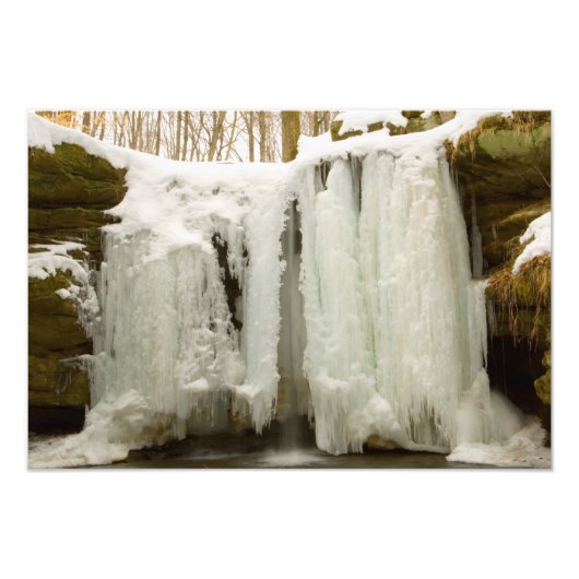 Dundee Falls in Winter, Ohio Fotodruck (Vorne)