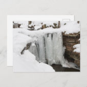 Dundee Falls in Winter, Ohio Postkarte (Vorne/Hinten)