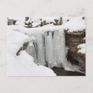 Dundee Falls in Winter, Ohio Postkarte