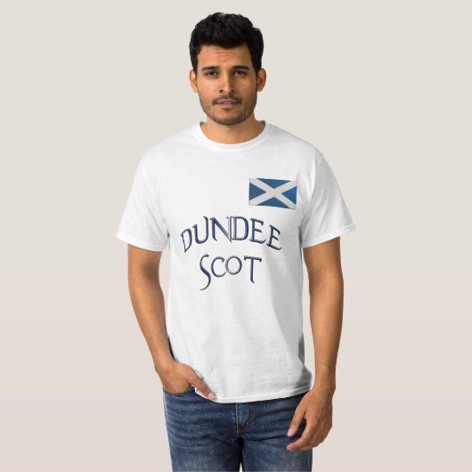 Dundee FLAG VON SCOTLAND Patriotischer T - Shirt (Vorne ganz)