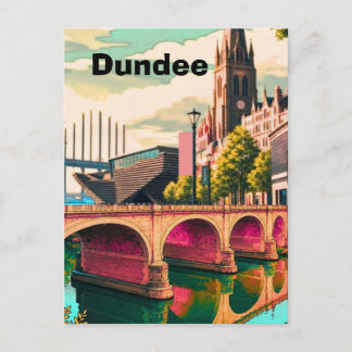 Dundee-Kunstbild, Dundee-Stadtbildposter, gedruckt Feiertagspostkarte