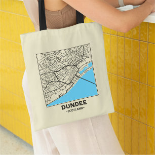 Dundee, Schottland Stadtplan-Tasche Tragetasche