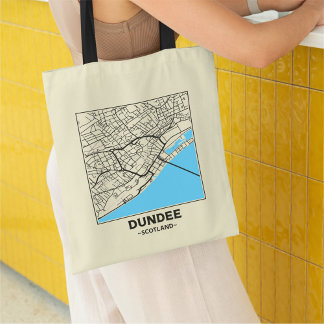 Dundee, Schottland Stadtplan-Tasche Tragetasche