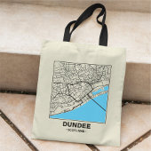 Dundee, Scotland City Map Tote Bag Tragetasche