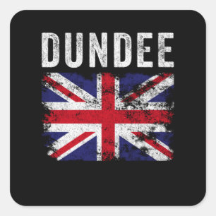 Dundee UK Flag Schottland Souvenir Quadratischer Aufkleber