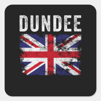 Dundee UK Flag Schottland Souvenir Quadratischer Aufkleber