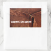 DUNDERATION! Der alte, weiße Schriftart auf dem Wi Rechteckiger Aufkleber (Tasche)