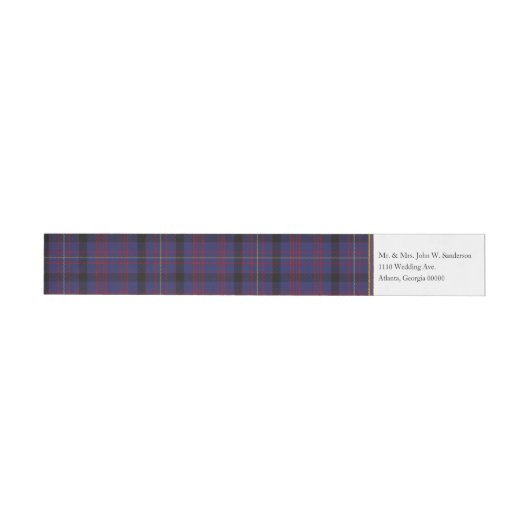 Dundonald Kariert Wrap Address Labels (Person)