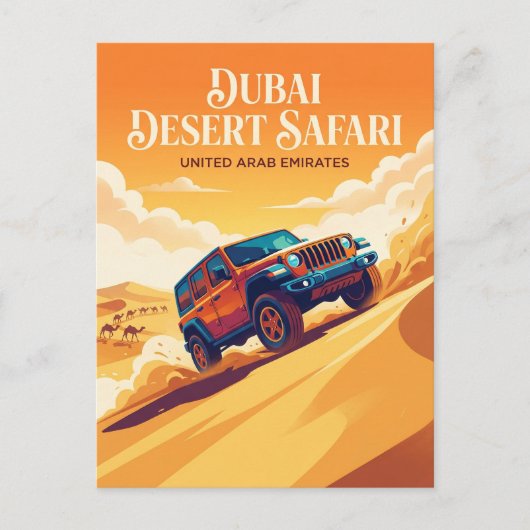 Dune Bashing und Wüsten-Safari Postkarte (Vorderseite)