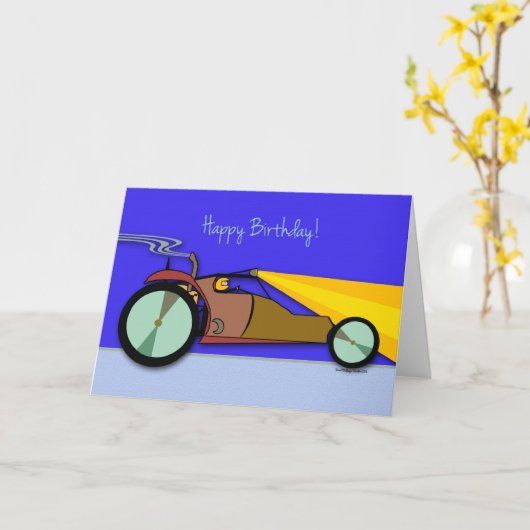 Dune Buggy at Night Birthday Greeting Card Karte (Gelbe Blume)
