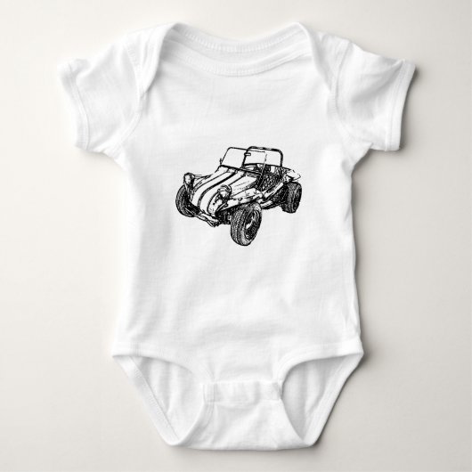 Dune-Buggy Baby Strampler (Vorderseite)