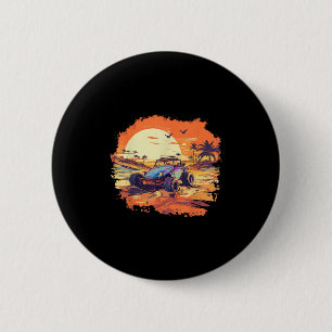 Dune Buggy Clic Strand Auto Retro Vintage Sonnenun Button