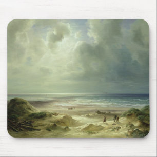 Düne durch Hegoland, ruhiges Meer Mousepad