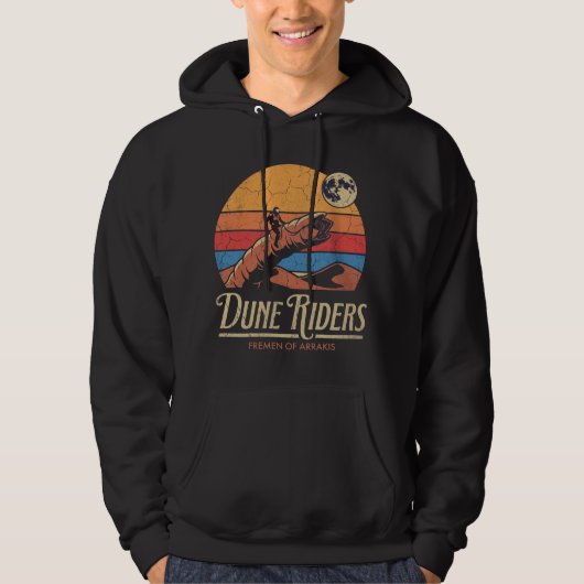 Dune Riders Retro Wüstenplanet Hoodie (Vorderseite)