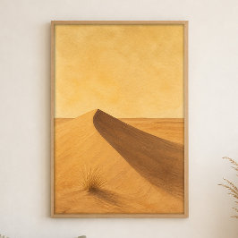 Dune Shadow Curve Aquarell Boho Kunst Poster